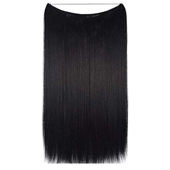 24” Straight Dark Brown Halo Hair Extensions